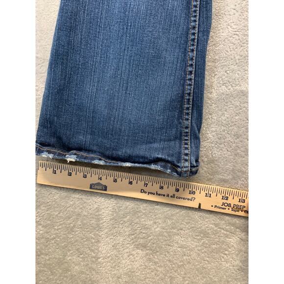 BKE Women's wide Leg Jeans - Blue - Picture 15 of 16